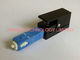 Acoplador simples da fibra óptica do preto azul quadrado da manutenção programada/milímetro do SC do adaptador da fibra óptica