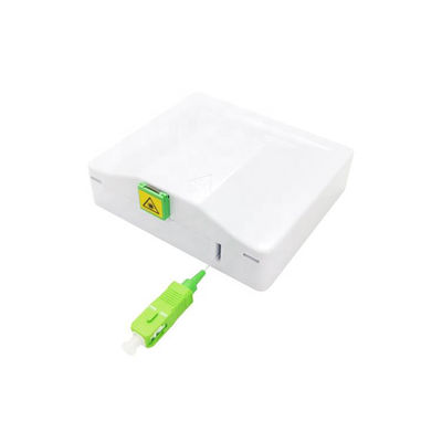 FTTH Indoor ABS 1 Core SC Adapter Invisible Fiber Optical Rosette Box ABS White