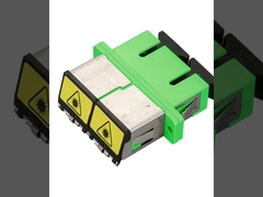 Adaptador de fibra óptica de obturador metálico SC/APC para SC/APC Simplex Duplex OS2 modo único com flange