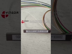 1x9 Fibra Óptica PLC Splitter 50%:50% Relação de Divisão desequilibrada com conectores SC APC