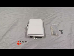 Caixa de terminação de fibras FTTH com 4 portas UV resistente a intempéries