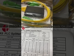 Compacto Fibra Óptica PLC Splitter 1x2 Modulo de Cassete, Fusão Soldada FTB acoplador