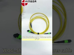 12 fibra MTP aço blindado fibra óptica MTP MPO cabo redondo, MTP patch cord