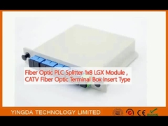 Fibra Óptica PLC Splitter 1x8 LGX Modulo, CATV Fibra Óptica Terminal Caixa Insert Tipo