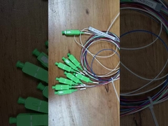 Fibra Ótica PLC Splitter 1x8 Com Conector SC Colorido Modo Único Para Rede PON XGPON