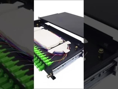 1U 19 polegadas Sliding Rack Mount Fiber Optic Patch Panel 12 Port LC Duplex Drawer ODF