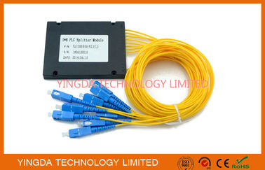 GPON Single Mode Fiber Optic PLC Splitter 1x 8  ,  PLC Splitter Module SC 1.5M