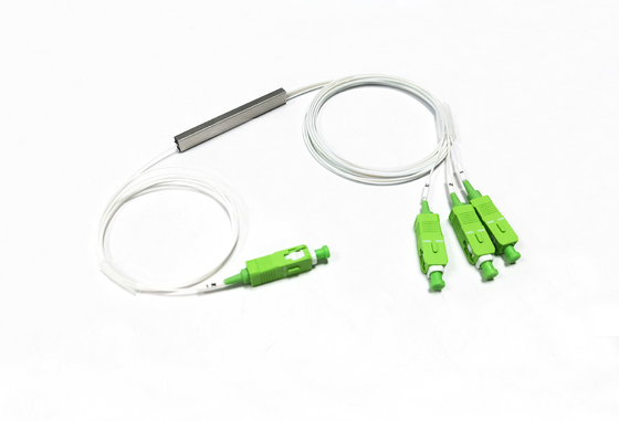 comprar do divisor ótico G657A do PLC da fibra 1x3 conector Singlemode 1260 - 1650 nanômetro do SC APC Fabricação em linha