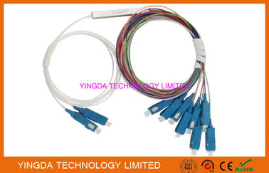 comprar Manutenção programada 1Meter G657A LSZH do divisor 2X8 900um 9/125um do PLC da fibra ótica do acoplador de SC/UPC Fabricação em linha