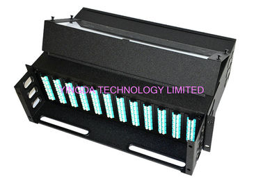 comprar Gabinete MPO Patch Panel de 96 núcleos 1U 4 compartimentos de largura 24 portas LC Módulo de cassete MPO Fabricação em linha