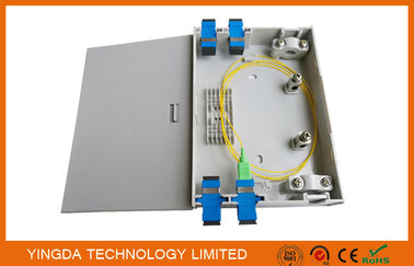 comprar Caixa da terminação da fibra ótica da montagem FTTH da parede, caixa plástica interna da fibra ótica dos portos do PC 2 do ABS Fabricação em linha