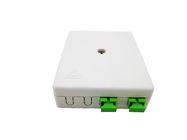 2 Ports SC LC Fiber Optic Termination Box White ABS Indoor Wall Mounted With Cassette