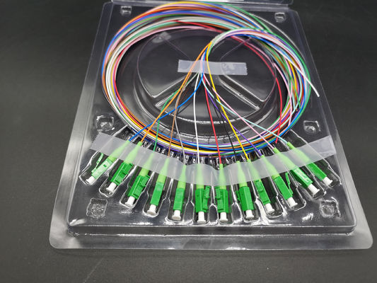comprar Caixa da bolha da manutenção programada G657A1 LSZH das tranças das cores do cabo de fibra ótica 12 do conector do LC APC Fabricação em linha