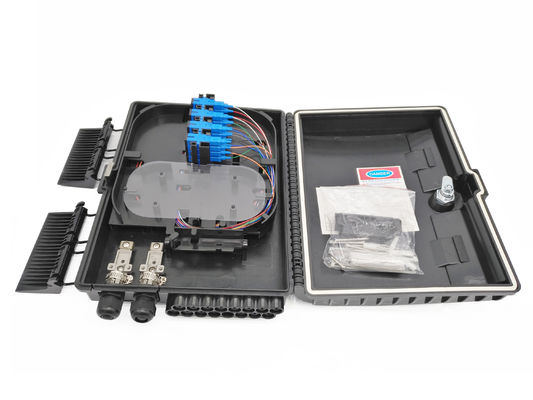 comprar Caixa exterior do divisor da fibra ótica da montagem de FTTH IP65 Polo para o SC preto do cabo pendente 2x3mm Fabricação em linha