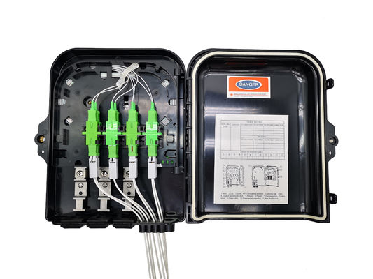 comprar Caixa de divisão de fibra óptica IP65 3In 8Out Caixa de distribuição óptica exterior 1 8 Black Uncut Drop Cable Port Fabricação em linha