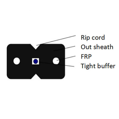 comprar figura interna 8 preto de 1Core FTTH do fio de aço do cabo pendente G657A2 LSZH FRP KFRP GFRP Fabricação em linha