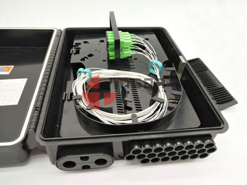 comprar 2 em 24 para fora caixas plásticas pretas do divisor da fibra ótica da montagem da parede para 1x16 com adaptador de SC/APC Fabricação em linha