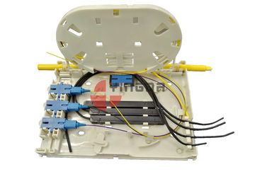 comprar 4 branco plástico da caixa OTB FTB104E da terminação da fibra ótica do porto para o cabo pendente 2*3MM de FTTH Fabricação em linha