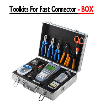 comprar Kit de ferramentas de fibra com cortador de fibra e medidor de potência óptica VFL para construção e manutenção FTTH Fabricação em linha