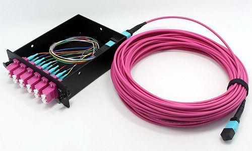 comprar Fibra óptica MPO MTP Cable 8 Fibra OM4 LSZH Jacket para conexões de rede Data Center Fabricação em linha