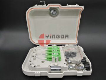 comprar 1*8 caixa plástica da terminação da distribuição do divisor da fibra ótica do cabo pendente do ABS FTTH Fabricação em linha