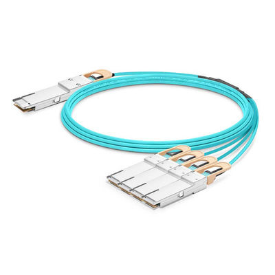 comprar Cable de ruptura de alta velocidade 400G QSFP-DD para 2x200G QSFP56 AOC Cable óptico ativo Fabricação em linha