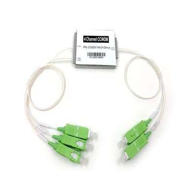 comprar Módulo CWDM 4CH 1270 1290 1310 1330nm CWDM 1×4 Com SC APC, Tubo Solto Branco de 0,9mm, 0,5M Fabricação em linha