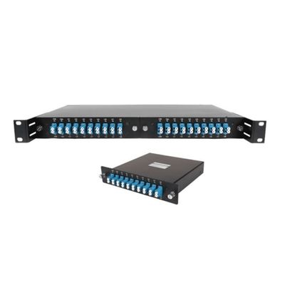 comprar 19 polegadas de rack fixa de fibra óptica WDM DWDM módulos cassetes X3 pluggable para transmissão FTTH Fabricação em linha