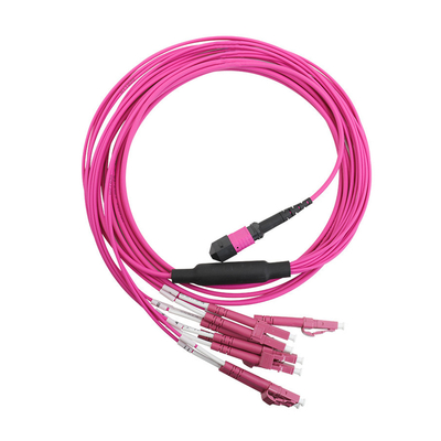 comprar Cabo de ligação MPO MPO-LC MPO/MTP para 6 x LC UPC Duplex 12 Fibras OM4 MM Tipo A Cabo de ligação Breakout 5 metros 10 metros Fabricação em linha