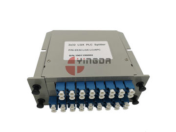 comprar modo do cabo de fibra ótica do divisor do Plc de 1x32 2x32 Lgx único com os acopladores do SC do LC Fabricação em linha