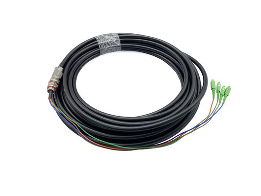 comprar 4 PE militar impermeável de alumínio do cabo do SC FC 9.8mm Ruggerized das tranças da fibra ótica do cobre do núcleo Fabricação em linha