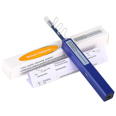comprar Líquido de limpeza do conector 1.25mm do LC MU do clique da fibra ótica uma de FTTH que limpa o CE ROHS de Pen Type Blue Fabricação em linha