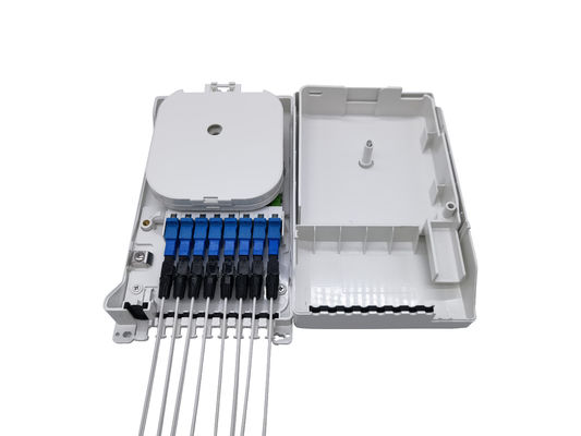 comprar A caixa branca fixada na parede interna Mini Compact 8 da terminação do cabo de fibra ótica de IP54 FTTH retira o núcleo do adaptador do SC Fabricação em linha