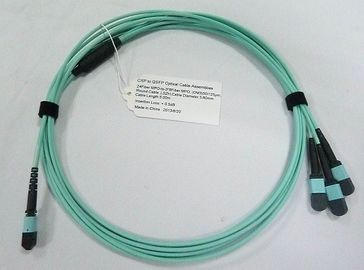 comprar 24 Fibra Óptica MTP MPO Cabos OM3 10G Aqua 25 Meter Azul Fabricação em linha