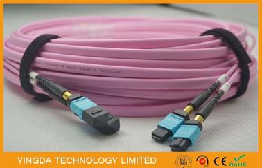 comprar Cabo Om4 liso, conjunto do modo MTP MPO do centro de dados multi de cabo do remendo da fibra óptica Fabricação em linha