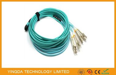 comprar MPO- 8 cabo de remendo do cabo do LC 3 MTP MPO com transceptores QSFP + SR4 ópticos Fabricação em linha