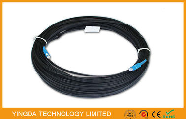 comprar 1 SC do cabo de remendo do núcleo auto-suficiente FTTH - preto FRP LSZH do cabo pendente da fibra óptica do SC Fabricação em linha