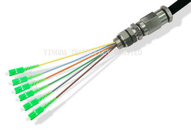 comprar De medidor singlemode impermeável 0.9mm do SC/APC 9/125 um OS2 LSZH 15 do núcleo das tranças 6 da fibra ótica para telecomunicações exteriores Fabricação em linha