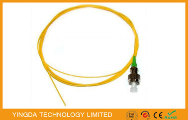 comprar bota 0.9mm amarela do verde da manutenção programada da trança do APC FC do cabo de fibra óptica de 1.5M para telecomunicações Fabricação em linha