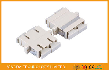 comprar Adaptador da fibra óptica do milímetro DX do plástico de PBT/acoplador brancos, adaptador frente e verso do SC Fabricação em linha