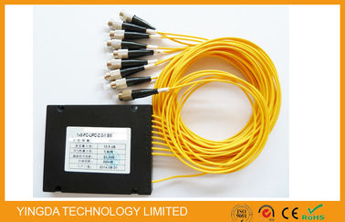 comprar plástico do Abs do módulo do divisor do PLC da fibra óptica 1X8 para a rede de Fttx/a distribuição sinal óptico Fabricação em linha