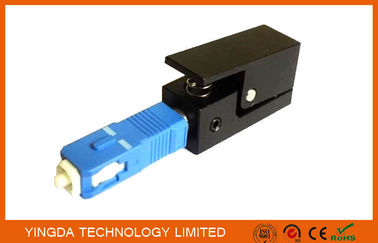 comprar Acoplador simples da fibra óptica do preto azul quadrado da manutenção programada/milímetro do SC do adaptador da fibra óptica Fabricação em linha