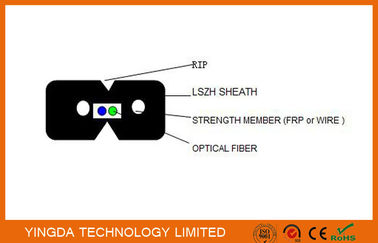 comprar Aço interno G657A2 LSZH do cabo de distribuição FRP da fibra óptica do cabo pendente de FTTH Fabricação em linha