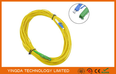 comprar HUBER + SUHNER E2000 ao amarelo do forro do cabo LSZH do remendo da fibra óptica do LAN do LC Fabricação em linha