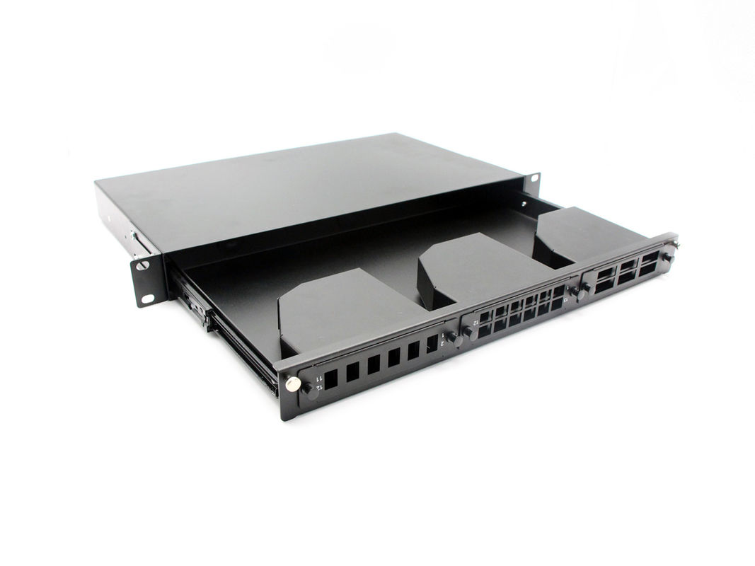 YINGDA 72 Cores MPO Sliding Drawer Type Fiber Optic Patch Panel para cablagem de data center 100G 400G