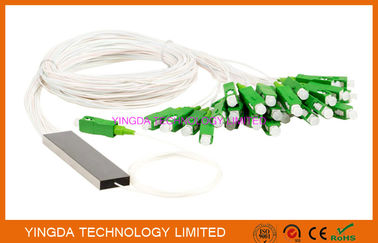 Conectores de aço do LC APC do tubo do único modo do divisor do PLC de FTTH 1x32 mini