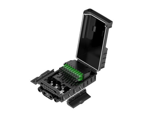 Fábrica de Fibra Óptica NAP Caja De Terminal 36 Núcleos Ftth Fibra Óptica Splitter Box FAT Preto ABS PC