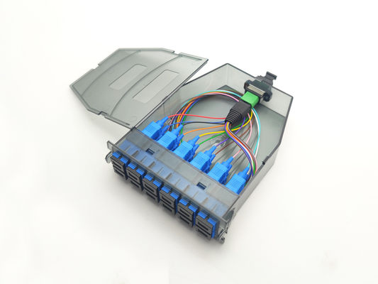 YINGDA Plástico Transparente 12 Fibras MPO Para SC Modulo Modulo de Modo Único Simplex Adaptador Para Comunicação