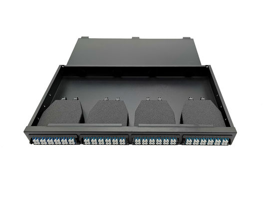 1U MTP MPO Cable Patch Panel para Área de Armazenamento Rede-Canais de Fibra