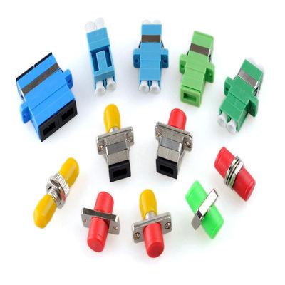 SC UPC/APC/OM3/OM4 Conectores Adaptadores duplex de fibra óptica para ligações de fibra óptica